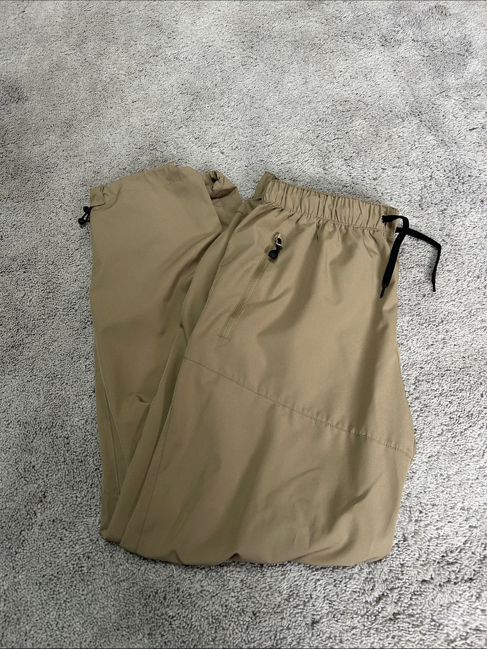 Baleaf Women's Track Joggers in Khaki with Black Drawstring